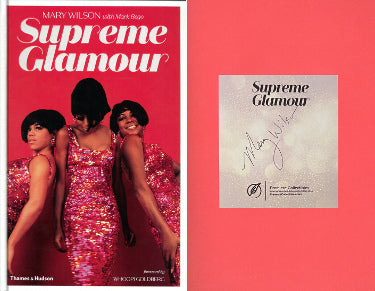 Mary Wilson Autographed "Supreme Glamour" Hardcover Bookplate First Edition Book- COA (The Supremes/Motown)-Powers Sports Memorabilia