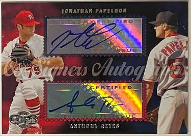 Jonathan Papelbon/Anthony Reyes dual Autographed 2006 Topps Certified Co-Signers Card #CS-52 (Red Sox/Cardinals)-Powers Sports Memorabilia