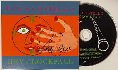 Elvis Costello Autographed 2020 Hey Clockface Album Hard Cover Booklet w/ CD (English/British Singer-Songwriter) - CTBL_032238-Powers Sports Memorabilia