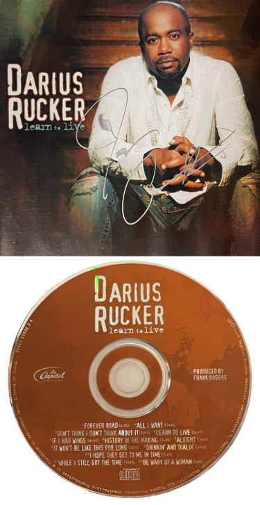 Darius Rucker Autographed 2008 Learn To Live Album Cover Booklet w/ CD, Case (Columbia Records)-Powers Sports Memorabilia