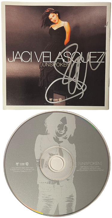 Jaci Velasquez Autographed 2003 Unspoken Album Cover Booklet Back w/ CD - COA (Christian/Latin)-Powers Sports Memorabilia