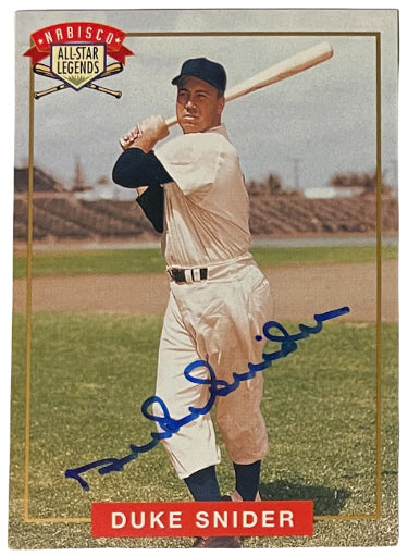 Duke Snider Autographed 1994 Nabisco All-Star Legends Baseball Card- MLBPA COA (Brooklyn Dodgers/On Card Sig)-Powers Sports Memorabilia