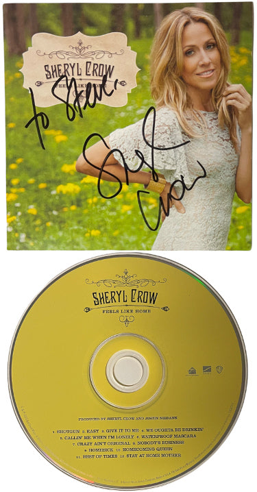 Sheryl Crow Autographed 2013 Feel Like Home WB Records Album Cover Booklet w/ CD To Steve?Çô COA-Powers Sports Memorabilia