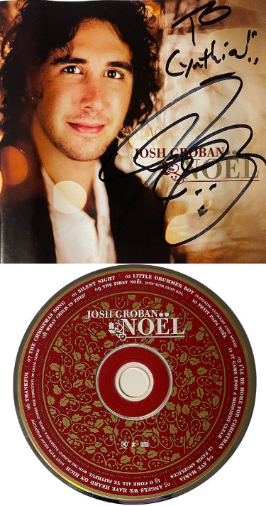 Josh Groban Autographed 2007 NOEL Reprise Records Album Cover Booklet, CD, To Cynthia ?Çô COA-Powers Sports Memorabilia