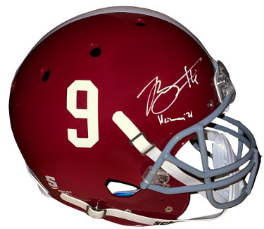 Bryce Young Autographed Alabama Crimson Tide Schutt #9 FS Rep Helmet Heisman '21- Beckett/BAS Witnessed-Powers Sports Memorabilia