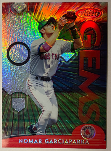 Nomar Garciaparra 2000 Topps Finest Gems Refractor Baseball Card #282 (Boston Red Sox)-Powers Sports Memorabilia