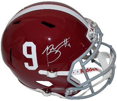 Bryce Young Autographed Alabama Crimson Tide Riddell Speed #9 FS Rep Helmet- Beckett/BAS Witnessed (Heisman)-Powers Sports Memorabilia