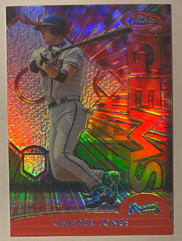 Chipper Jones 2000 Topps Finest Gems Refractor Card #138 (Atlanta Braves)-Powers Sports Memorabilia