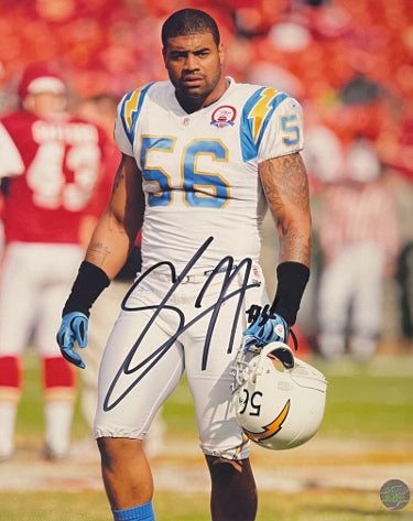 Shawne Merriman Autographed San Diego Chargers 8x10 Photo #56- AWM Hologram - CTBL_032773-Powers Sports Memorabilia