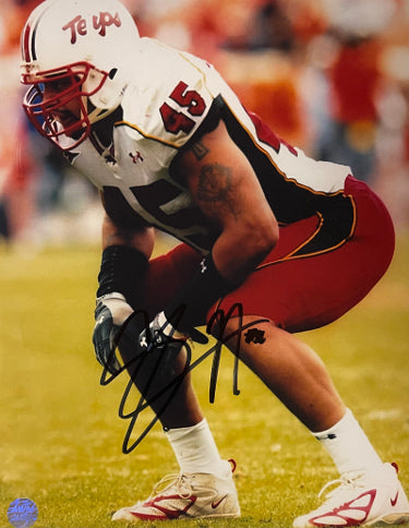 Shawne Merriman Autographed Maryland Terrapins 8X10 Photo #45- AWM Hologram-Powers Sports Memorabilia