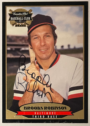 Brooks Robinson Autographed 1996 Canadian Club Classic Card #2 (Baltimore Orioles)-Powers Sports Memorabilia
