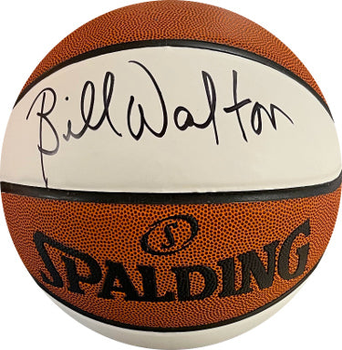 Bill Walton Autographed NBA Spalding White Panel Basketball- JSA Witnessed (HOF/Celtics/Trail Blazers/Clippers)-Powers Sports Memorabilia