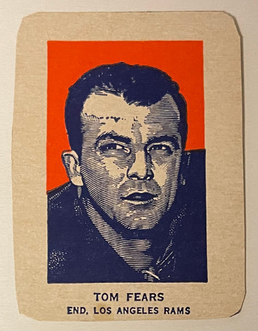 Tom Fears 1952 Wheaties Portrait Los Angeles Rams HOF #2 (Handcut)-Powers Sports Memorabilia