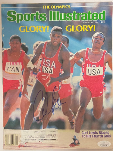 Carl Lewis Autographed 1984 Sports Illustrated Full Magazine- JSA #EE63279- 8/20/1984 (Team USA Olympics)-Powers Sports Memorabilia