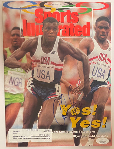 Carl Lewis Autographed 1992 Sports Illustrated Full Magazine- JSA #EE63275- 8/17/1992 (Team USA Olympics)-Powers Sports Memorabilia