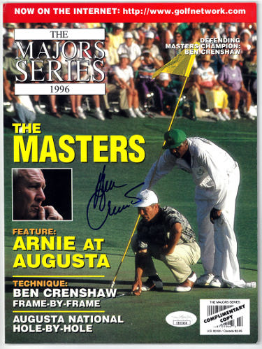 Ben Crenshaw Autographed The Major Series The Masters Full Magazine 1996- JSA #EE63330 (no label)-Powers Sports Memorabilia