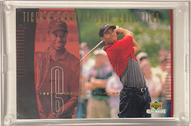 Tiger Woods 2001 Upper Deck Tiger's Championship Collection 3.5x5 PGA Golf Card #TCC6 -2027/3000 (1997 Motorola Western Open)-Powers Sports Memorabilia