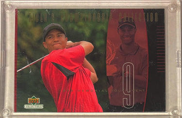 Tiger Woods 2001 Upper Deck Tiger's Championship Collection 3.5x5 PGA Golf Card #TCC9 -2085/3000 (1999 Memorial)-Powers Sports Memorabilia