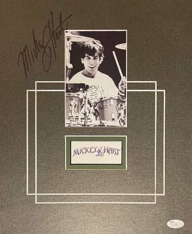 Mickey Hart Autographed Grateful Dead 11.5x14 Custom Mat w/3.5x5.5 Photo- JSA #Q17222-Powers Sports Memorabilia