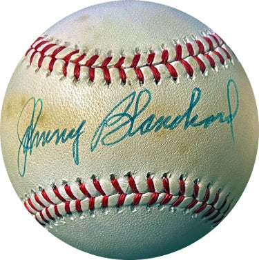 Johnny Blanchard Autographed ROAL Rawlings Official American League Baseball toned (New York Yankees)-Powers Sports Memorabilia