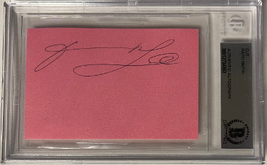 Patti Smith Autographed 2x3.5 Cut Signature- BAS/Beckett Encapsulated (Punk Poet Laureate/Horses)-Powers Sports Memorabilia