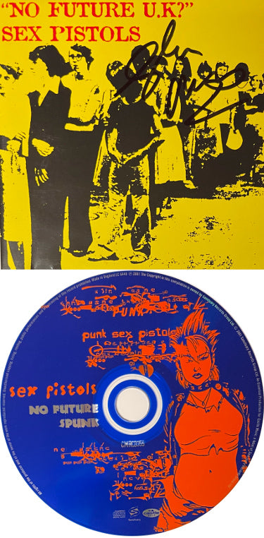 Sex Pistols Glen Matlock Autographed 1989 "No Future U.K?" Booklet w/ CD & Case-Powers Sports Memorabilia