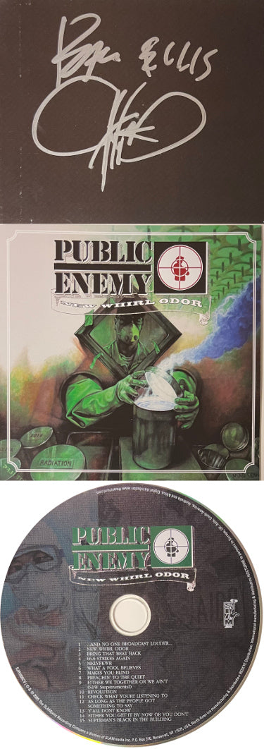 Chuck D Autographed 2005 New Whirl Odor Album Cover Booklet w/ CD & Case Peace COA (Hip Hop)-Powers Sports Memorabilia