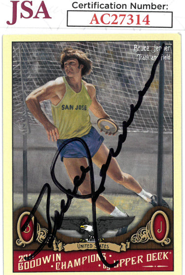 Bruce Caitlyn Jenner Autographed 2011 Upper Deck Card #92- JSA #AC27314 (Olympics/Decathlon/Goodwin Champions)-Powers Sports Memorabilia
