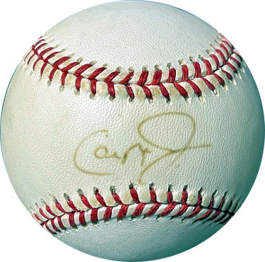 Cal Ripken, Jr. Autographed Rawlings Major League MLB Baseball imperfect/sig fade (Baltimore Orioles)-Powers Sports Memorabilia