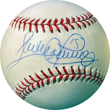 Sandy Alomar Autographed ROAL Rawlings Official American League Baseball #15 imperfect (Cleveland Indians)-Powers Sports Memorabilia