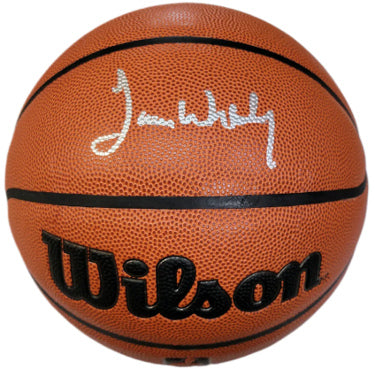 James Worthy Autographed Wilson NBA Authentics Series I/O Basketball- JSA Witnessed (Los Angeles Lakers)-Powers Sports Memorabilia
