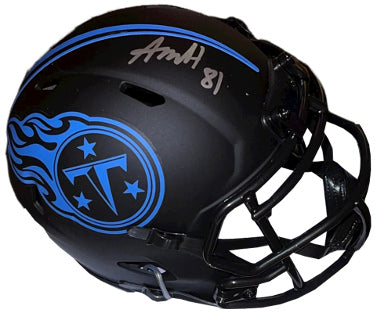 Austin Hooper Autographed Tennessee Titans Eclipse Speed Mini Helmet #81- JSA Witnessed-Powers Sports Memorabilia