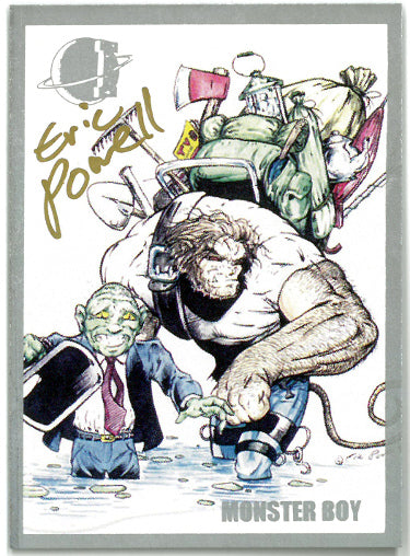 Eric Powell Autographed 1994 Dilemma Productions Best Cellars MONSTER BOY Collector Trading Card #80-Powers Sports Memorabilia