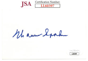 Warren Spahn Autographed 3x5 Index Card- JSA #LL60397 (Boston/Milwaukee Braves)-Powers Sports Memorabilia