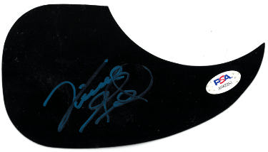 Vince Gill Autographed Black Acoustic Guitar Pick Guard imperfect- PSA #AH42350 (Country Music Legend)-Powers Sports Memorabilia