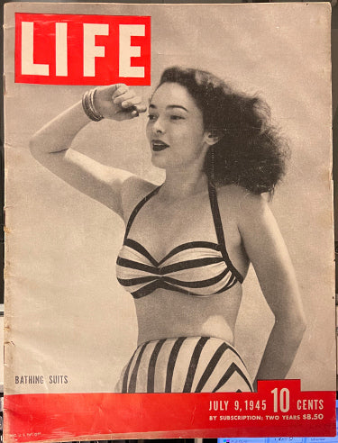 Life Magazine July 9 1945 Bathing Suits WW II/Iwo Jima/Queen Mary/Pyle-GI Joe-Powers Sports Memorabilia