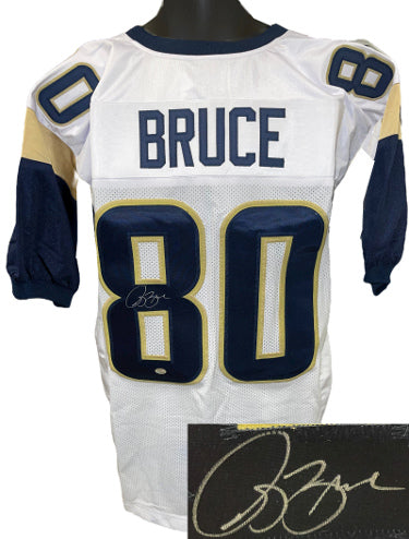 Isaac Bruce Autographed St. Louis White Custom Stitched Pro Style Football Jersey XL- Bruce Hologram-Powers Sports Memorabilia