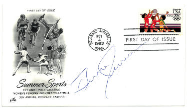 Bruce Jenner Autographed 1983 Summer Sports First Day Cover Cachet Stamped- JSA #L58366- First Day of Issue/Caitlyn Jenner-Powers Sports Memorabilia
