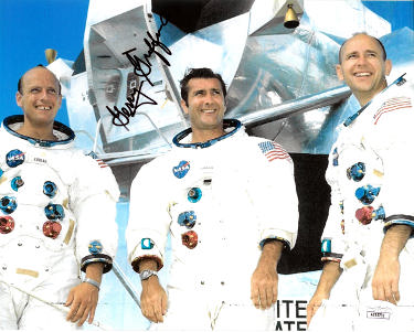 Gerald (Gerry) Griffin Autographed Apollo 13 Flight Director Color 8x10 Photo- JSA #AC92731-Powers Sports Memorabilia