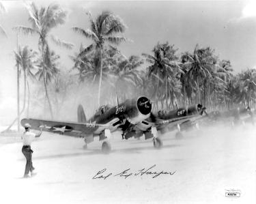 Ed Harper Autographed 1943 Pappy Boyington's Black Sheep 8x10 Photo- JSA #AC92755-Powers Sports Memorabilia
