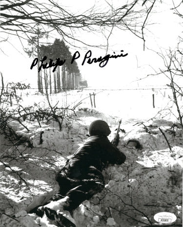 Philip P. Perugini Autographed WWII Band of Brothers Vintage 8x10 Photo- JSA #AC92652- 101st ABD Easy Co 506th PIR-Powers Sports Memorabilia