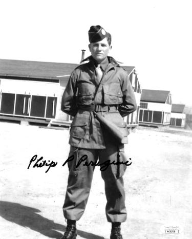 Philip P. Perugini Autographed WWII Band of Brothers Vintage 8x10 Photo- JSA #AC92759- 101st ABD Easy Co 506th PIR-Powers Sports Memorabilia