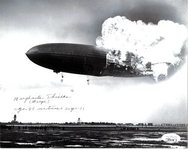 Margherita/Marge Thielke Autographed B&W Vintage 8x10 Photo- JSA #AC92770- Age 89 Witness age 11 (1937 Hindenburg Disaster)-Powers Sports Memorabilia