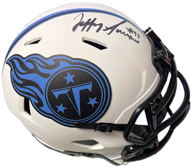 Jeffery Simmons Autographed Tennessee Titans NFL Lunar Speed Mini Helmet #98?Çô JSA Witnessed-Powers Sports Memorabilia