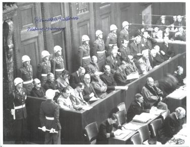 Kenneth B. Fulkerson Autographed WWll Nuremberg Trials/Germany B&W 8.5x11 Photo- COA - CTBL_034152-Powers Sports Memorabilia