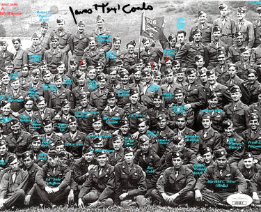 James Monroe "Tex" Combs Autographed WWII Band of Brothers Vintage 8x10 Photo- JSA #AC92811 (101st ABD Easy Co 506th PIR)-Powers Sports Memorabilia