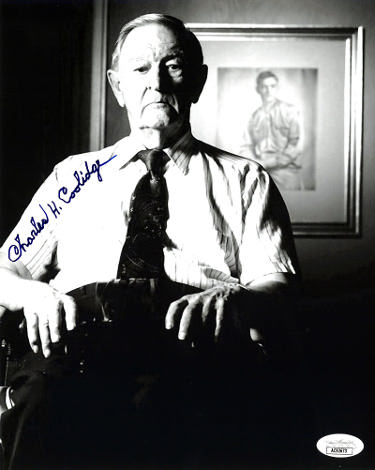 Charles Coolidge Autographed WWII Medal of Honor Vintage B&W 8x10 Photo- JSA #AC92673-Powers Sports Memorabilia