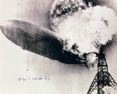 George Whittle M.D. Autographed 1937 Hindenburg Disaster Witness B&W Vintage 8x10 Photo- JSA #AC92814-Powers Sports Memorabilia