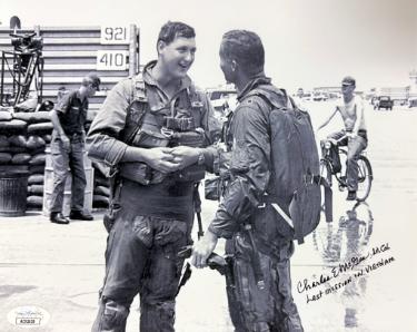 Charles E. McGee Autographed 8x10 Photo- JSA #AC92639- Last Mission in Vietnam/Tuskegee Airmen/Red Tails/WWII/Korea-Powers Sports Memorabilia