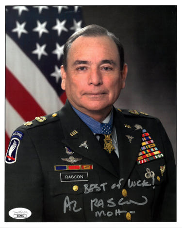 Alfred Rascon Autographed Vietnam War Color 8x10 Photo Best of Luck!- JSA #SS17654- Medal of Honor-Powers Sports Memorabilia